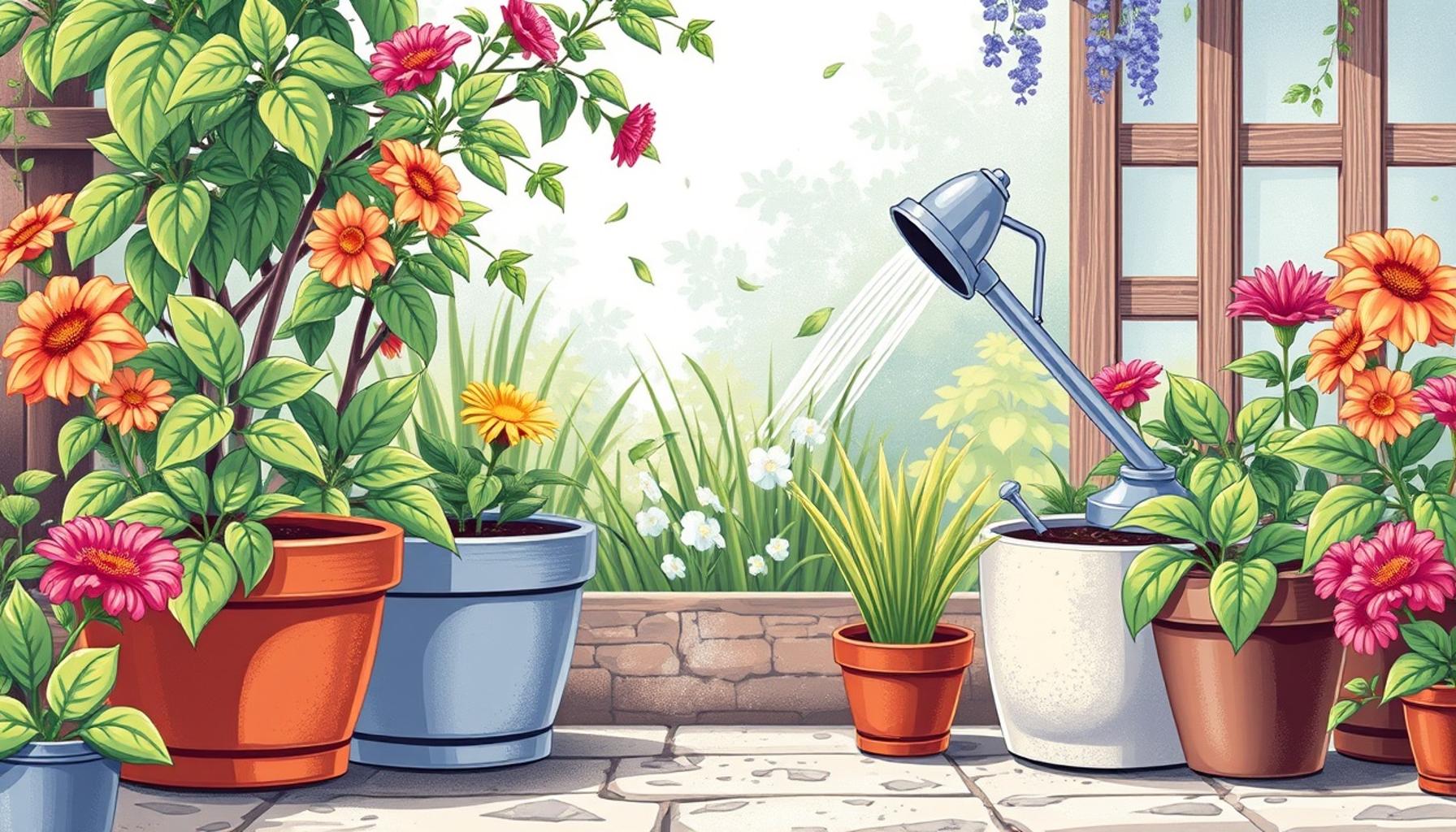 Effective Watering Techniques for Container Gardens: Tips for Beginners